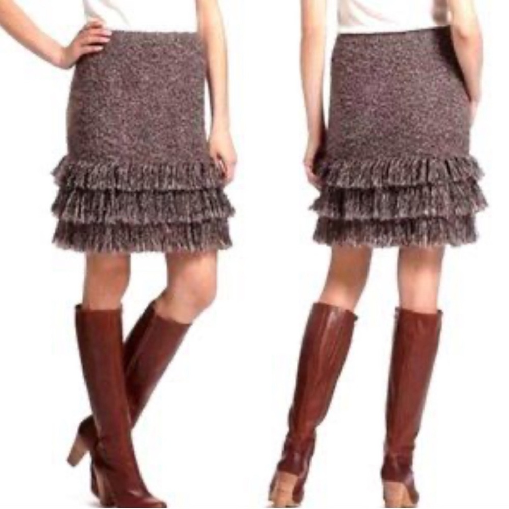 Sparrow Textured Brown Mini Skirt